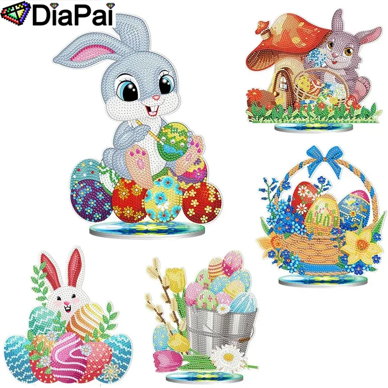 

Картина из страз специальной формы для детей, Пасхальный кролик, весеннее творчество «сделай сам», искусство и ремесла, мозаика, украшение