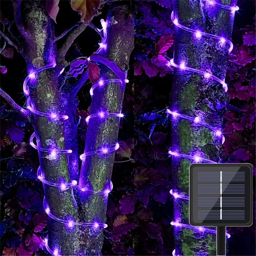 Solar-Powered Waterproof LED String Lights for Outdoor and Home Decoration