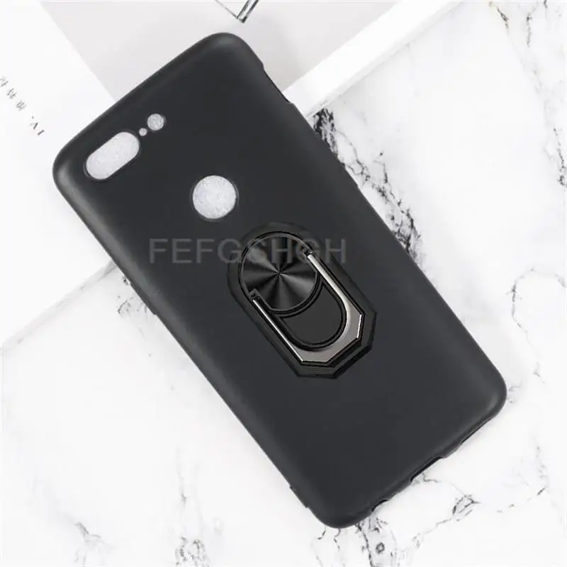 Per One Plus 5T Oneplus5T Cover Posteriore Anello Per Dito Custodia Morbida In Silicone Tpu Per Cover Per Telefono One Plus 5T