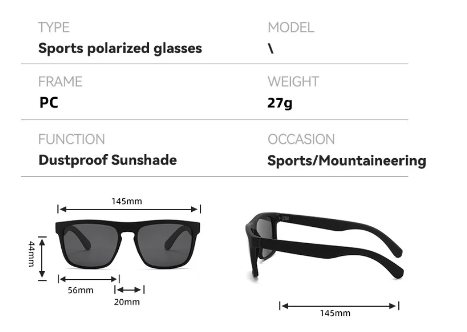 Unisex Retro Vintage Square Polarized Sunglasses with Matte Frame & UV400 Protection
