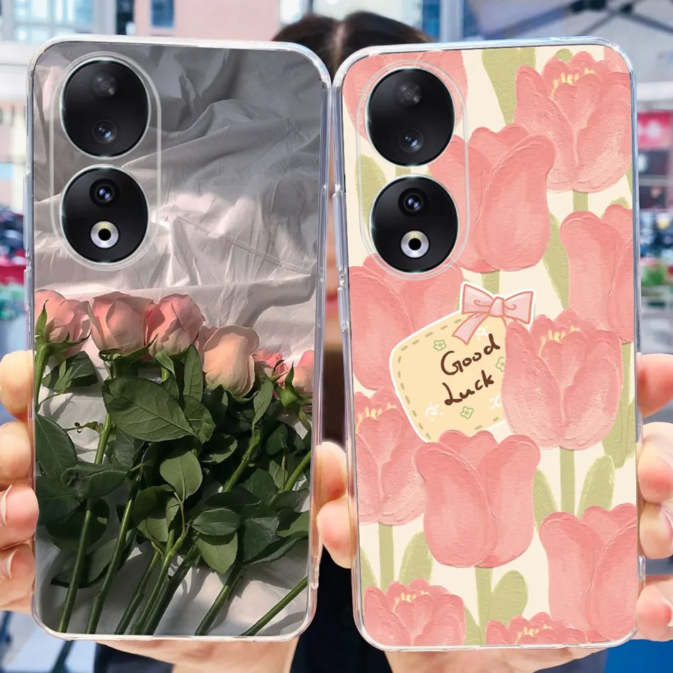 Elegant Flower Butterfly Pattern Soft Silicone TPU Phone Case