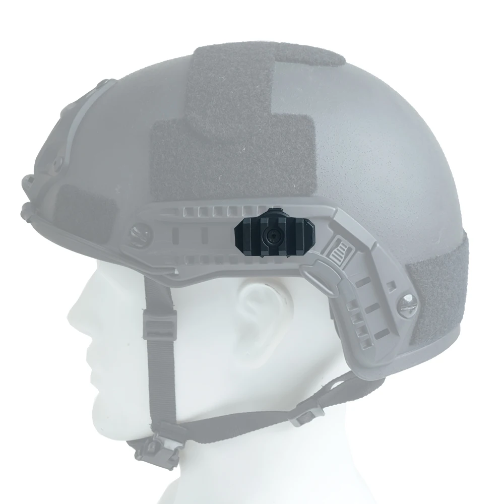 BOOIU New Fast Helmet Side Rail Adapter Nylon 360 Rotatable Helmet Rail Flashlight Mount For Airsoft Helmet Hunting Accessories