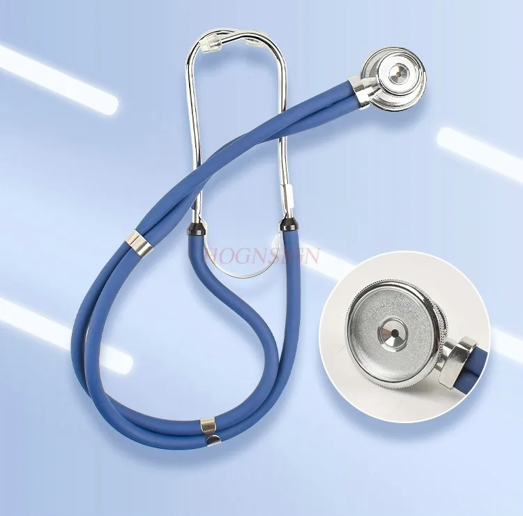 Veterinary stethoscope, double tube, single-sided stethoscope for veterinary use, specifically designed for breeding farms