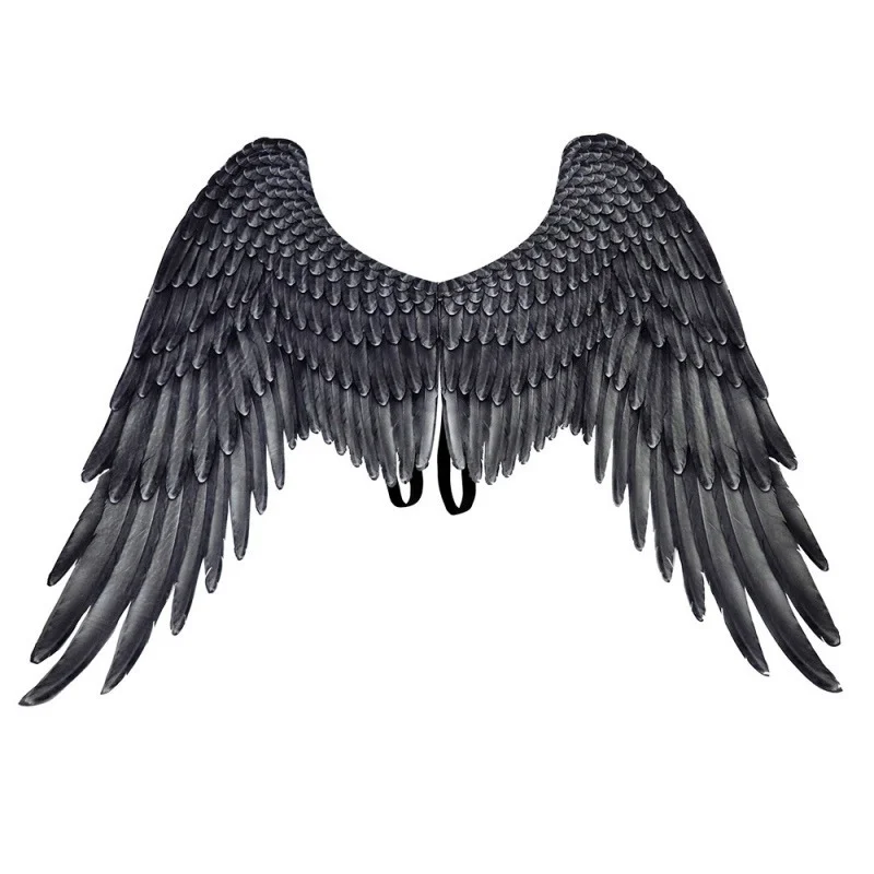 Halloween 3D Angel Wings Costume With Elastic Straps Halloween Party Mardi Gras Feather Wing Adult Kid Cosplay Accessories