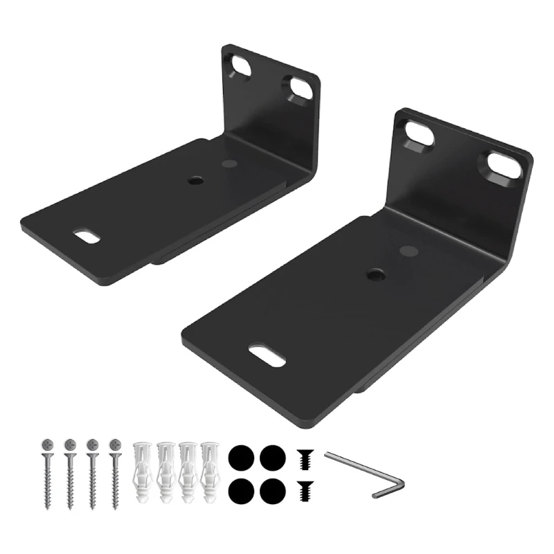 

Adjustable Wall Mount Bracket set for Soundbar Space Saving L Shaped Sliding Soundbar Mount Maximize Your Room Dropship