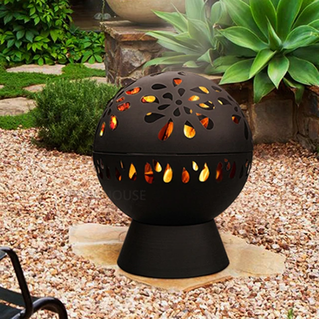 Északi Többfunkciós Faszén Brazier Vas Acél Tűzhely A Kültéri Fűtés Kemping Grill Kreatív Kerek Téli U - Image 3