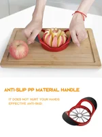 Coupe-pomme en acier inoxydable, cordeur et trancheur, poignée légère antidérapante, outil de cuisine pour une préparation facile des fruits 3
