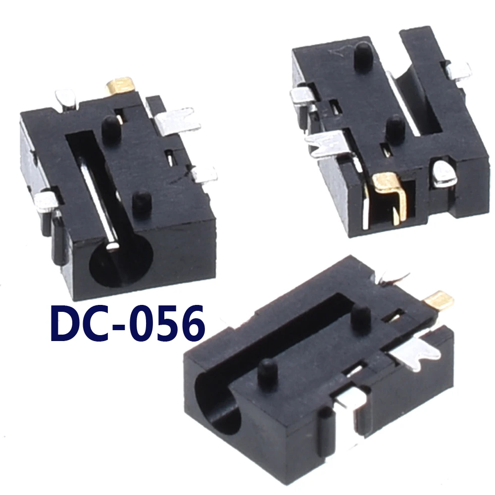 

10PCS/Lot Female Connector Soldering ROHS DC-056 DC Power Socket DC056 2.5-0.7 MM 2.5X0.7MM SMD SMT 5PINS Tablet Power Sockets