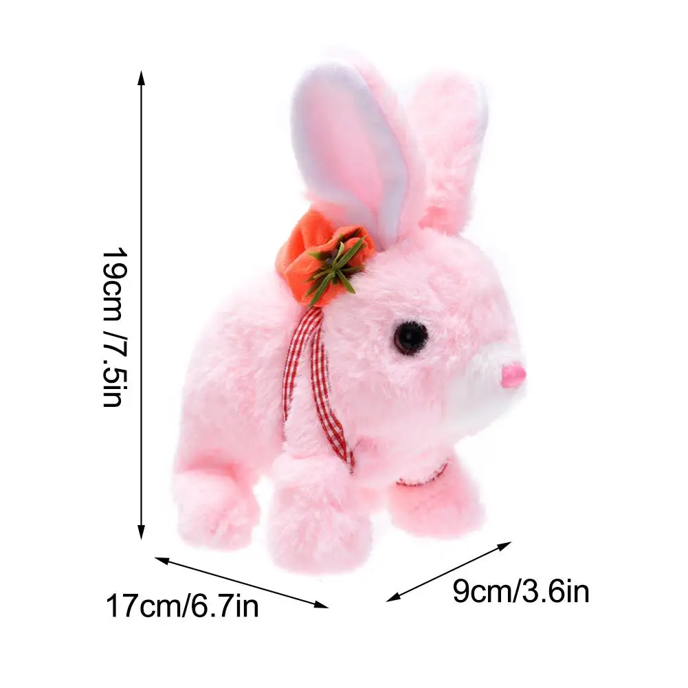 Electronic Plush Rabbit Toy Interactive Plush Bunny With Walk Bark Move Mouth Wiggle Ears Electric Pet For Kids Birthday Gifts 6