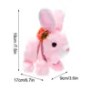 Electronic Plush Rabbit Toy Interactive Plush Bunny With Walk Bark Move Mouth Wiggle Ears Electric Pet For Kids Birthday Gifts 6