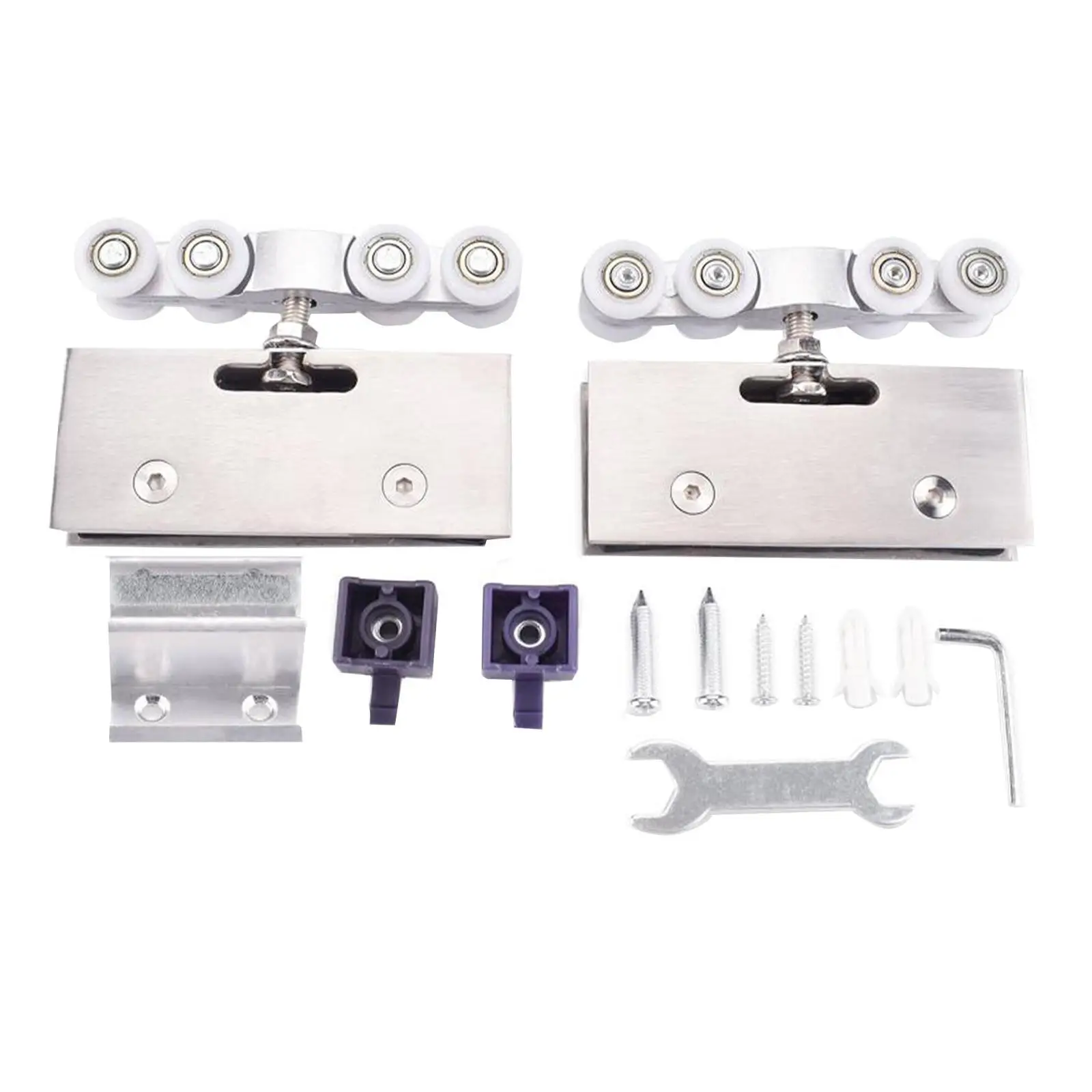 Glass Sliding Door Rollers, 8 Roller Runners Wheels, Premium Sturdy Versatile Shower Door Rollers