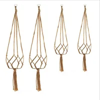 Hanging Plant Handmade Macrame Plant Hanger Flower Pot Planter Hanger Wall Decor Courtyard Garden Hanging Planter Hanging Basket 4
