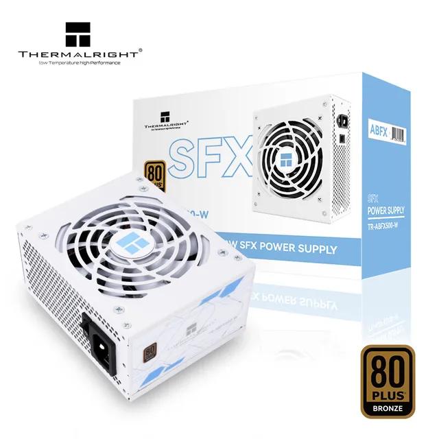 Thermalright TR-ABFX500-W สีขาว SFX เหรียญทองแดงตรง Mini ขนาดเล็กแหล่งจ่ายไฟ ITX ขนาดเล็กติดตั้ง PSU ขนาดเล็ก 1