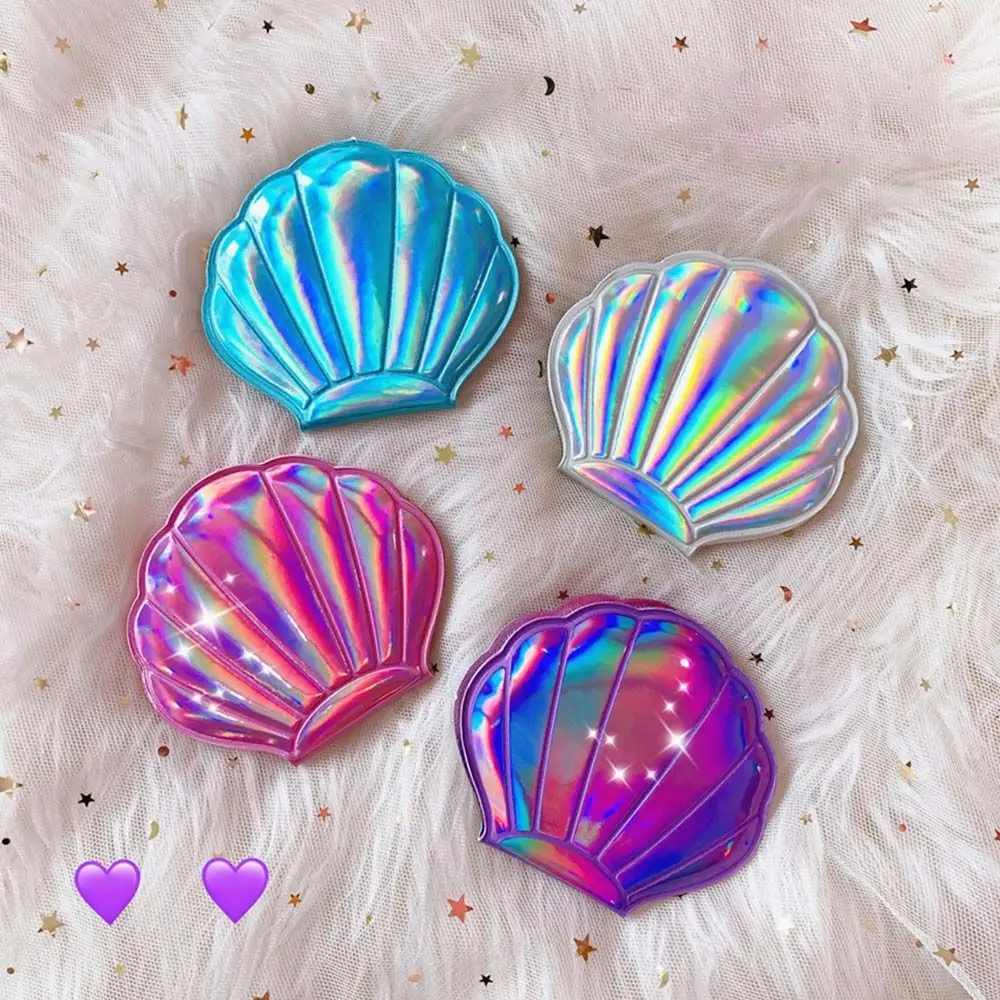 Multicolor Bling Shell Doublesided Compact Makeup Mirrors Portable Small Mini Pocket Mirror