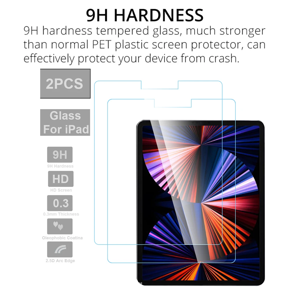 Premium Tempered Glass Screen Protectors - 9H Clear Protection (2-Pack)
