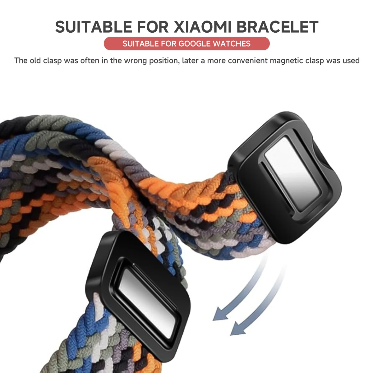 Nylon Braided Magnetic Wristband Bracelet - Universal Fit