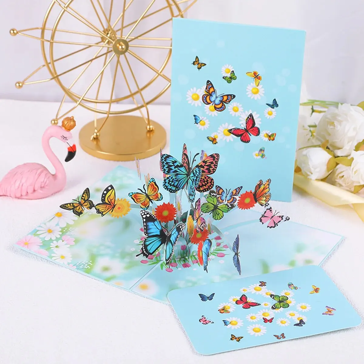 3D Butterfly Pop Up Card Valentine's Day Mother Anniversary Wedding Invitation Greeting Birthday Gift Thank You 3d pop up card birthday greeting cards 1pcs