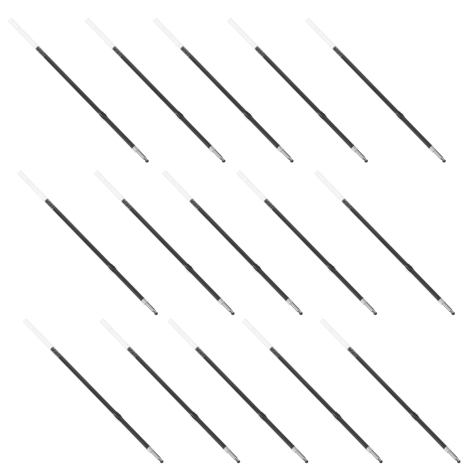 100Pcs 개폐식 볼펜 리필 블랙 0.7mm 중간 팁 스테인레스 스틸 팁 사무실 학교 용품