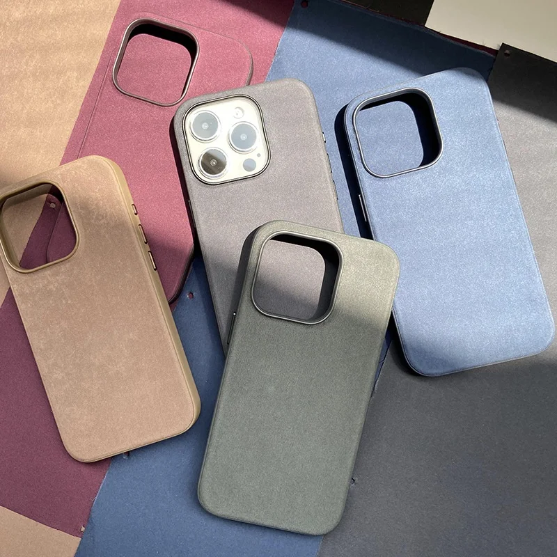 

Чехол для телефона iPhone 15 Pro Max 15 Plus, твиловый Магнитный Противоскользящий чехол-накладка из твиловой ткани с функцией беспроводной зарядки