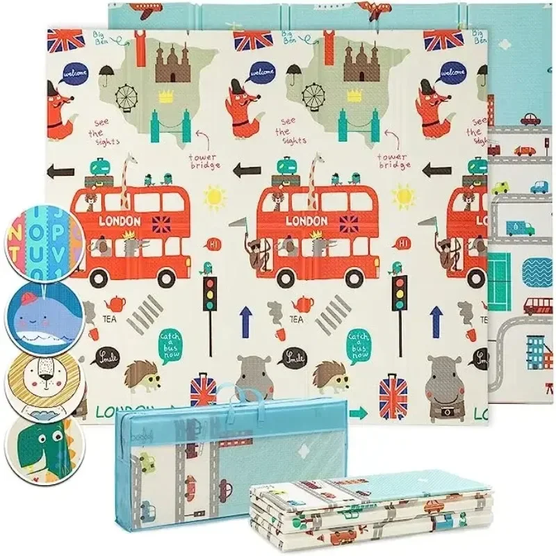Baby Play Mat Non-toxic 1CM EPE Baby Activity Gym Crawling Play Mats Folding Mat Carpet