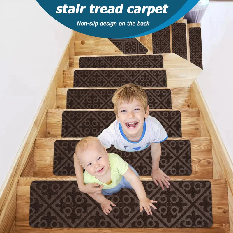 Soft Stair Stepping Mat Non Slip Water Absorption Carpet