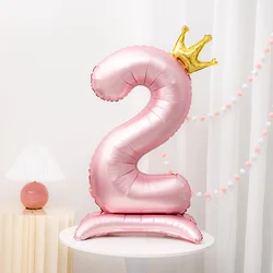Pink Aluminum Foil Number Balloon for Birthday Party Decoration - 42 (Number 2)
