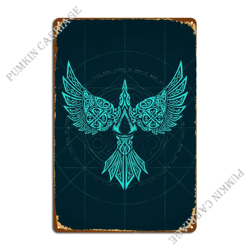 Raven Metal Sign Retro Party Custom Wall Cave Tin Sign Poster