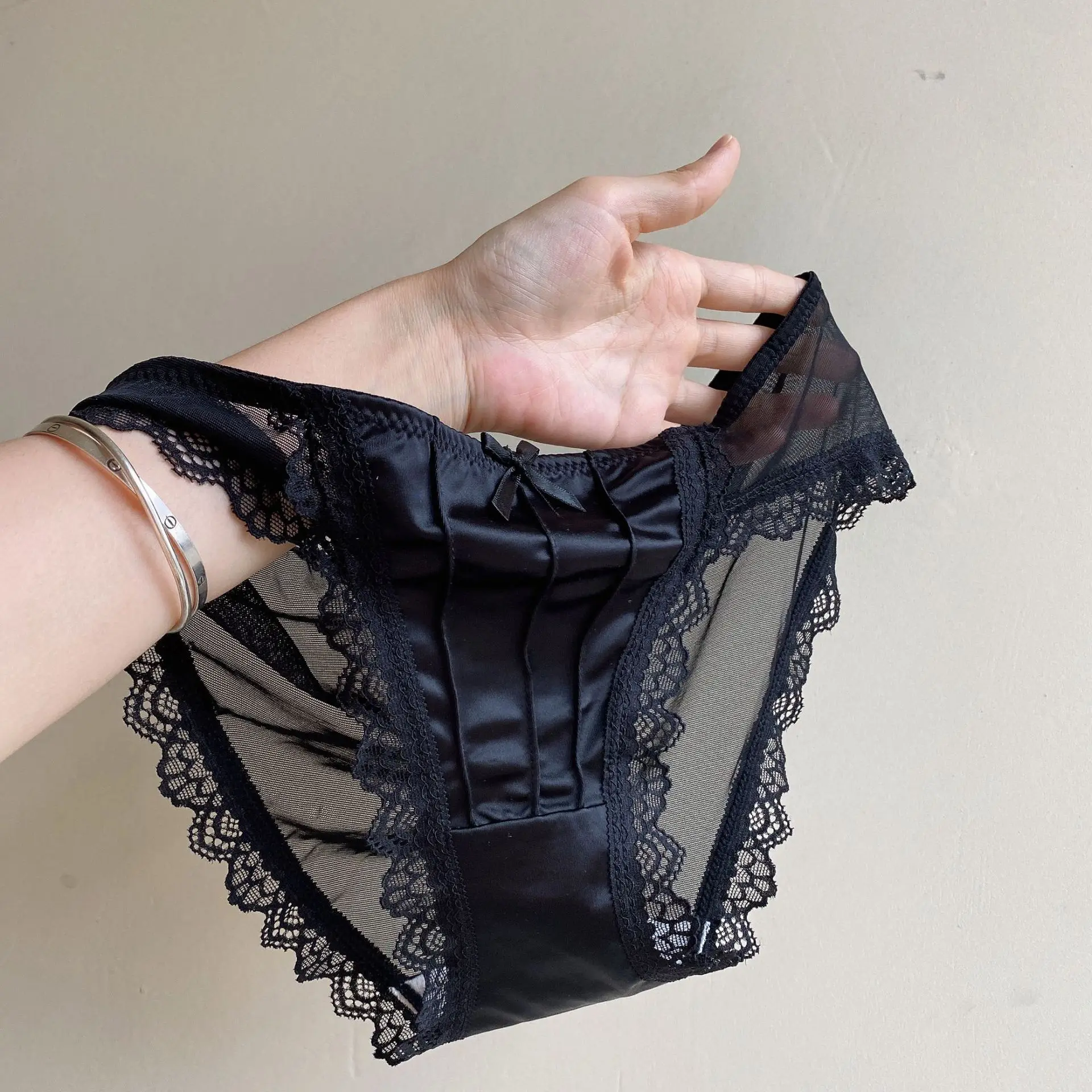 #16 Result of girl satin panties Vintage Satin Panties Soild Color Breathable Underwear Women French Sexy Lace Bow Lingerie Female Mid-waist Thin Mesh Briefs New - AliExpress (NONE of the images is related to this website.) girl satin panties Vintage Satin Panties Soild Color Breathable Underwear Women French Sexy Lace Bow Lingerie Female Mid-waist Thin Mesh Briefs New - AliExpress