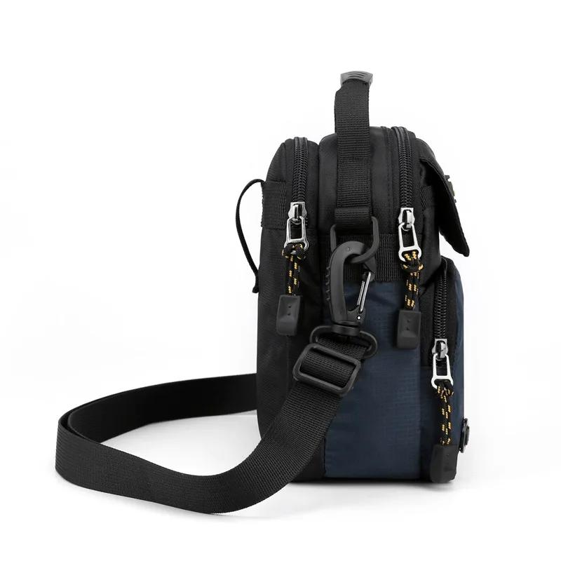 Crossbody Bag Waterproof Nylon Fabric men's Bag For Outdoor Travel One Shoulder Crossbody Bag Simple And Casual Waist Street Small