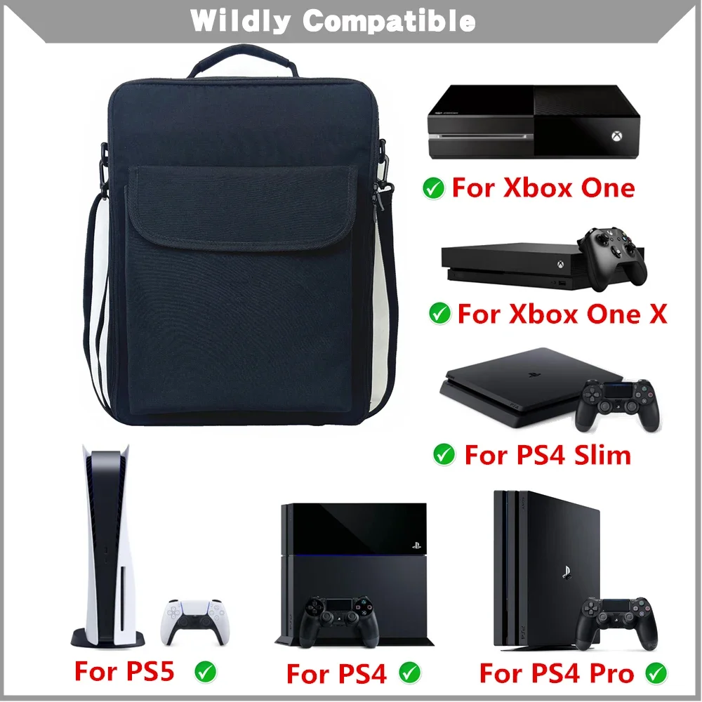 휴대용 PS5 여행용 케이스 보관 가방 핸드백 숄더백 백팩 (플레이스테이션 5 게임 콘솔 액세서리용)
