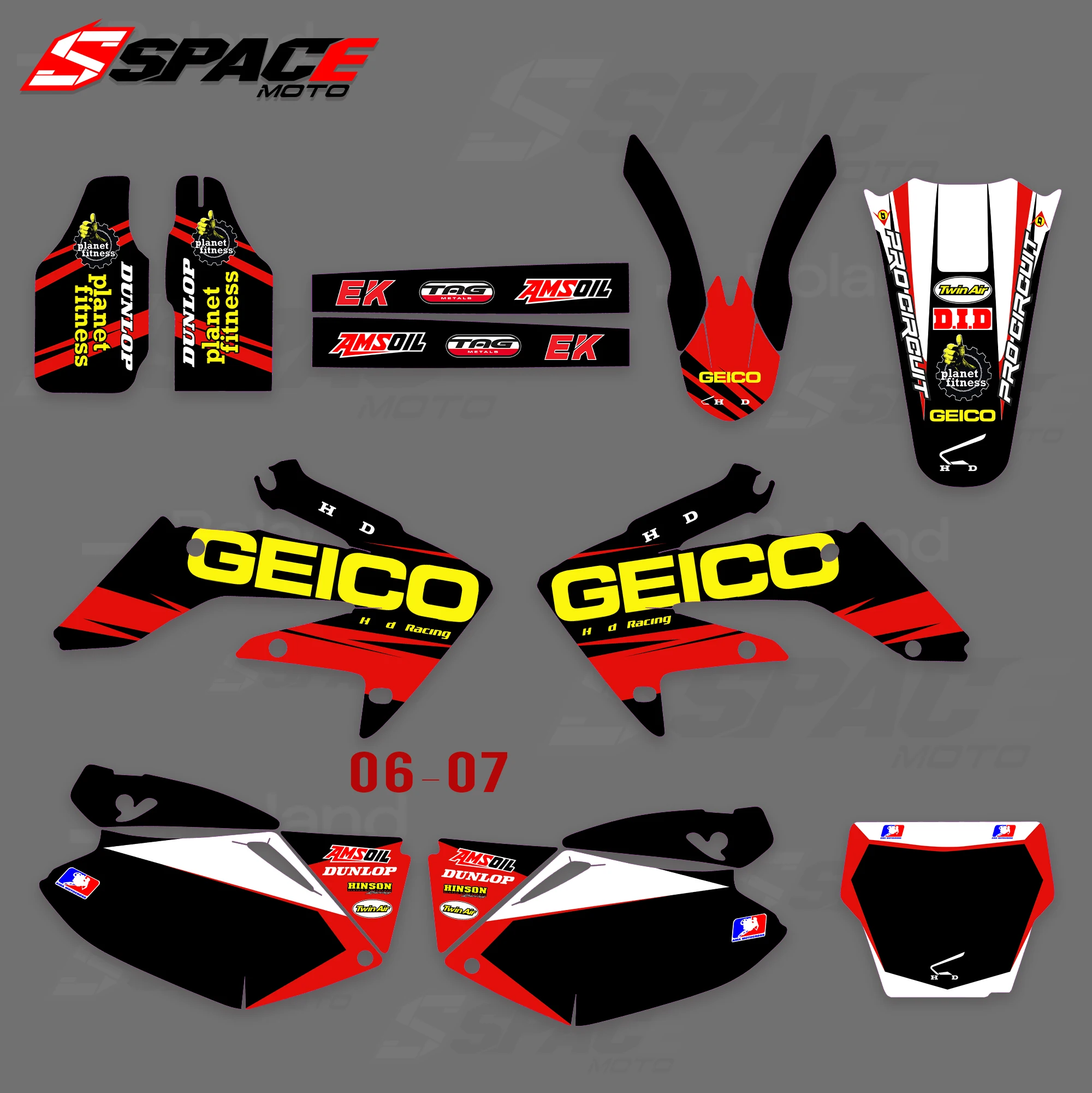 ̽   ׷ Į ƼĿ, HondaCRF250 CRF250R CRF 250 250R 2004 2005 2006 2007 2008 2009