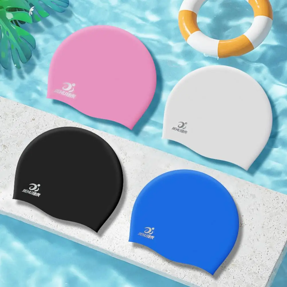 Extra Large Swim Cap Swimming Hat Non Slip Design High Elastic Waterproof Hair Swim Cap For Adults Плавательная Шапка 4
