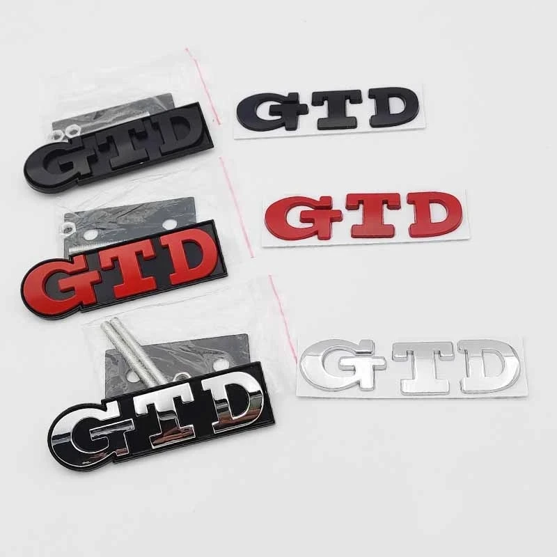 3D Metal Car Letters Gtd Logo Grill Emblem Trunk Sticker Per Vw Golf 7 Gtd Volkswagen 6 5 Mk7 Mk6 Mk5 Mk2 Gtd Accessori Per Badge