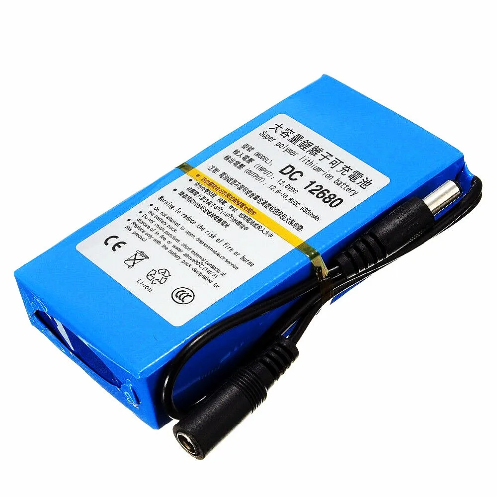 Lithium Polymer 12.6vdc Super Bateria Recarregável para Câmera Cctv Transmissor sem Fio Bateria Recarregável 12v 9800mah - Image 6