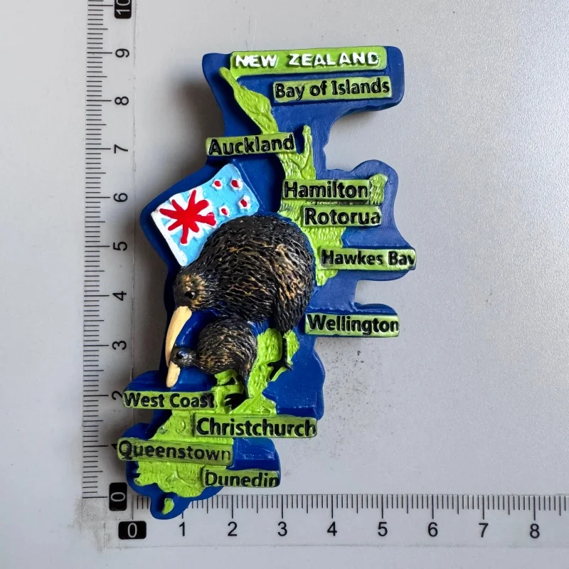 Kiwi Bird Nuova Zelanda Magnete per frigorifero 3D Tourist Souvenirs Sticker ,fatto a mano Resina Home Decor Nuova Zelanda Magnete per frigorifero