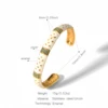 UHBINYCA Personalized Oil Drip Opening Adjustable Bracelet, Stainless Steel Plated 18K Gold Inlaid Zircon Bracelet 6