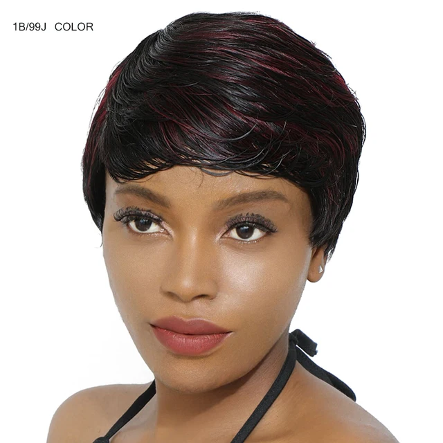 Natural Wavy Bob Wig Full Machine Made Wigs Short Human Hair Wigs