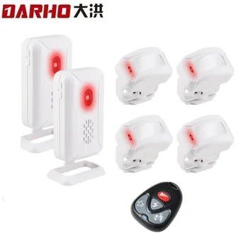 Darho 무선 문짝 오픈 차임 상점 환영 차임, 홈 보안 LED 깜박이 라이트, 문짝 창문 알람 벨, 36 벨소리