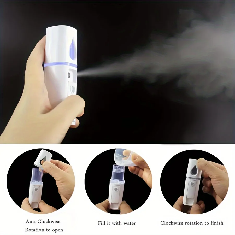 Nano-Mist Hydration Meter Home Portable Humidifier Face Cold Spray Moisturizing Beauty Cute Mini Handheld Sprayer 2