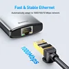 Baseus 4K 60Hz USB C Hub Type C to Ethernet Port PD 100W Adapter for Macbook Pro USB 3.0 Hub Laptop Tablet Accessories 5