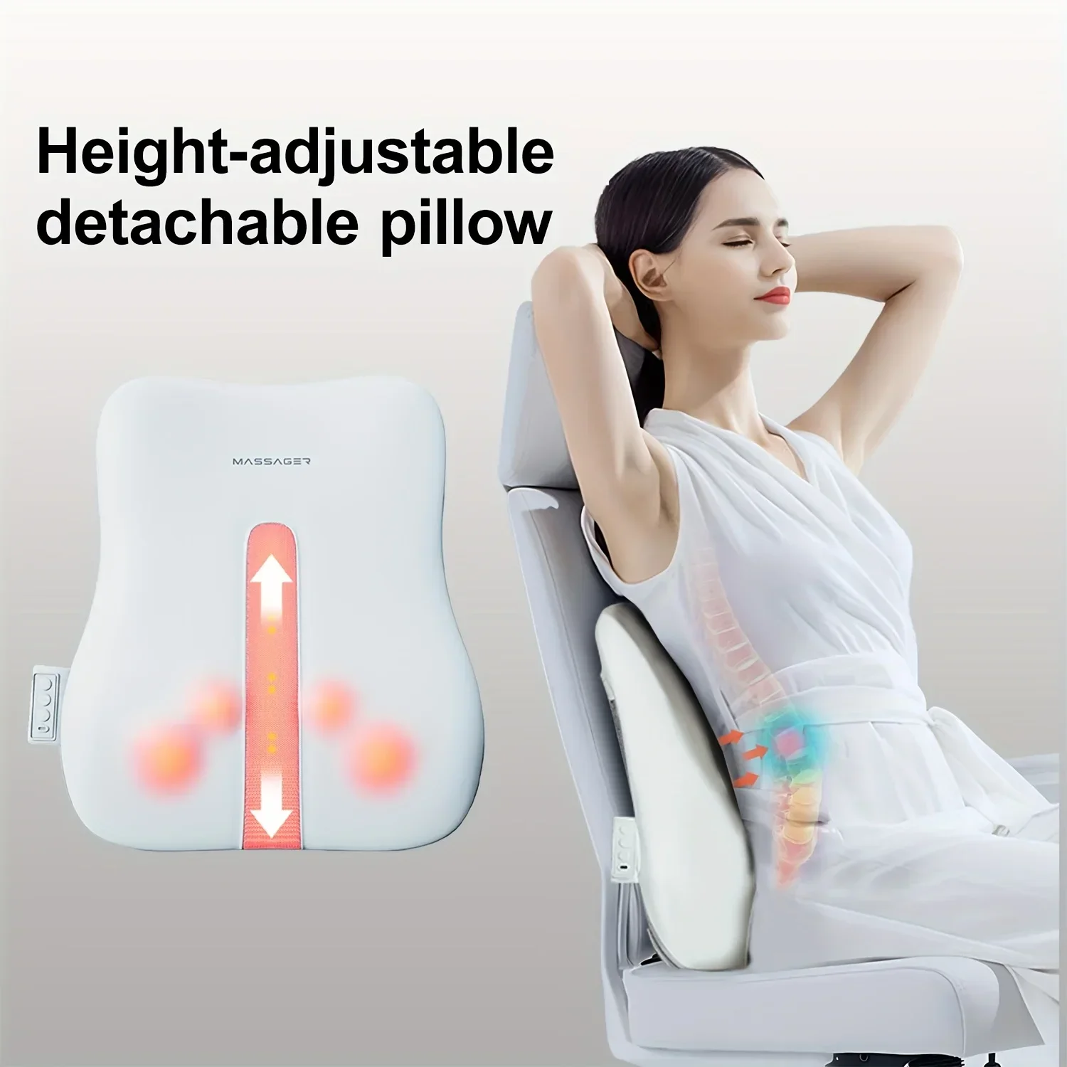 Portable Electric Back Massager with Heat for Deep Tissue Relief