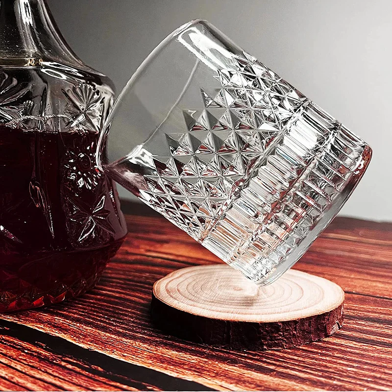 Whiskey Glasses Set of 2 with Matching Ice Ball Molds, Bourbon Glass