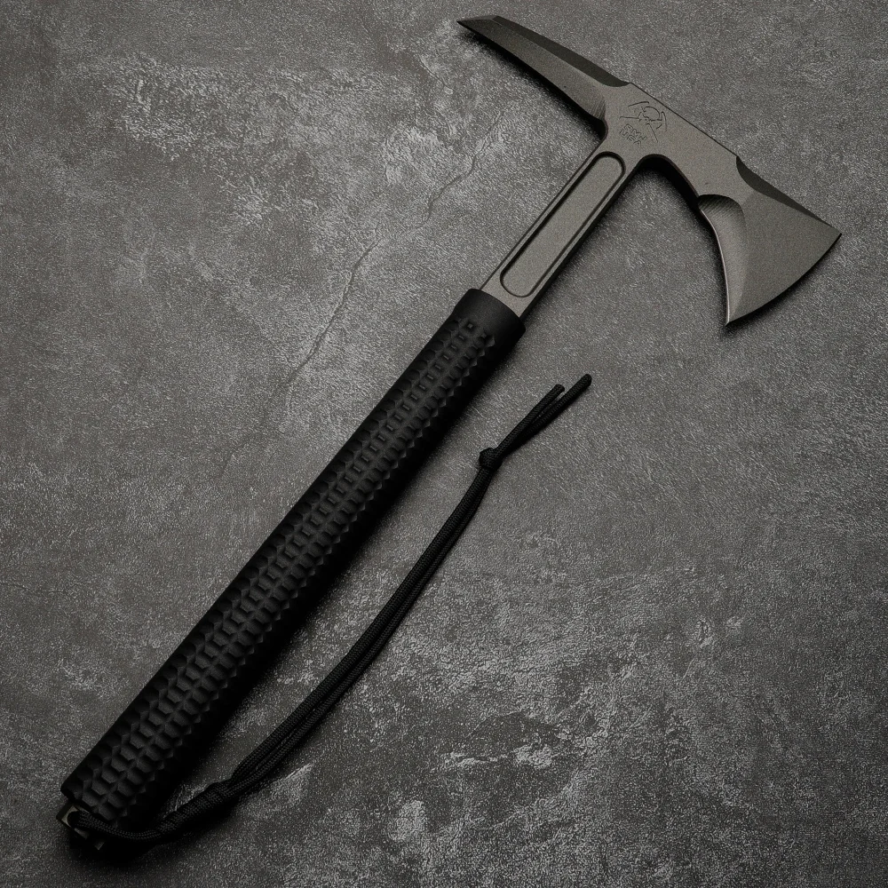 80CRV2 Steel Multi functional Battle Axe - Portable Survival Axe for Outdoor Camping, Hunting, and Emergency Situations