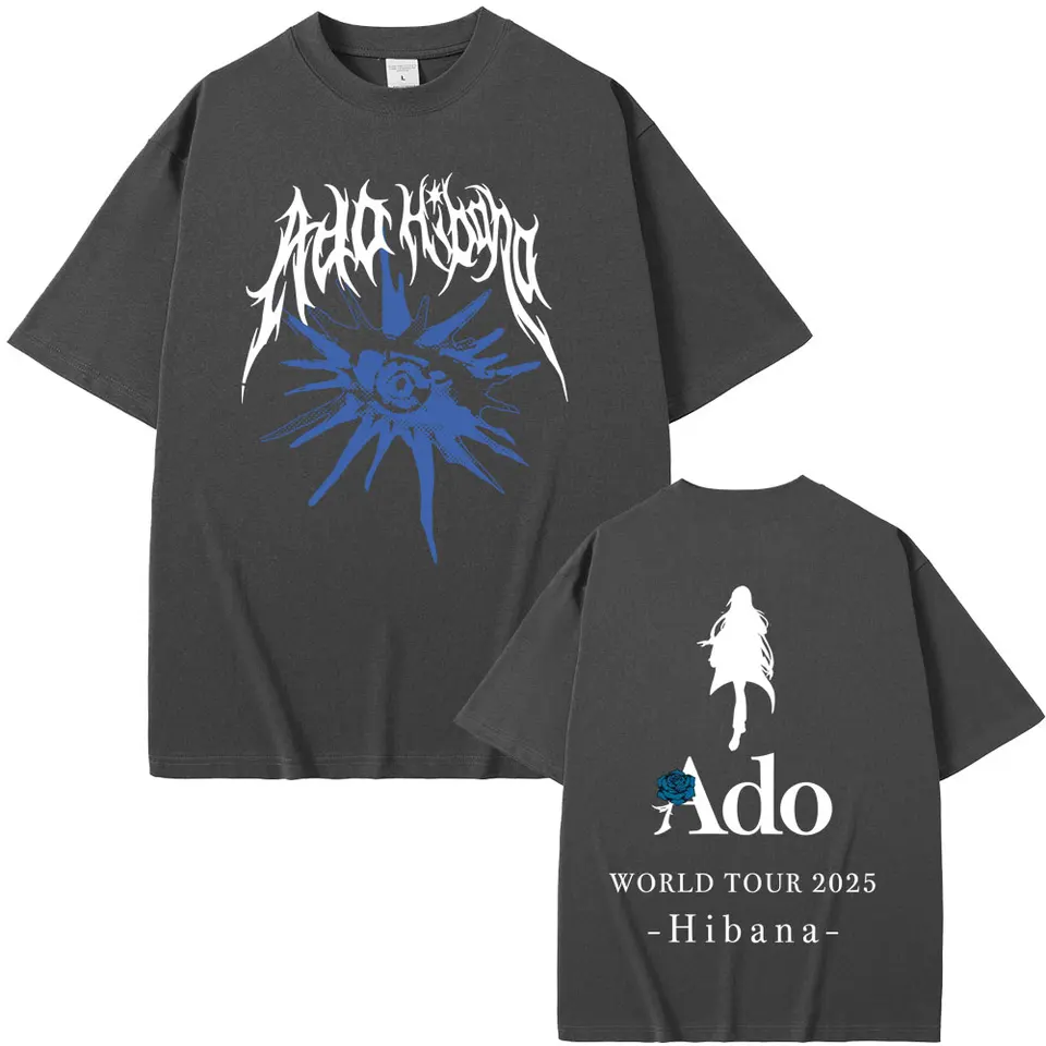 Ado World Tour 2025 Hibana T-shirt Summer Men Women Fashion