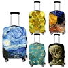 Oil Painting Starry Night By Van Gogh Luggage Cover Sunflower Cafe In Arles Travel Suitcase Covers Trolley Case Protective Cover 1