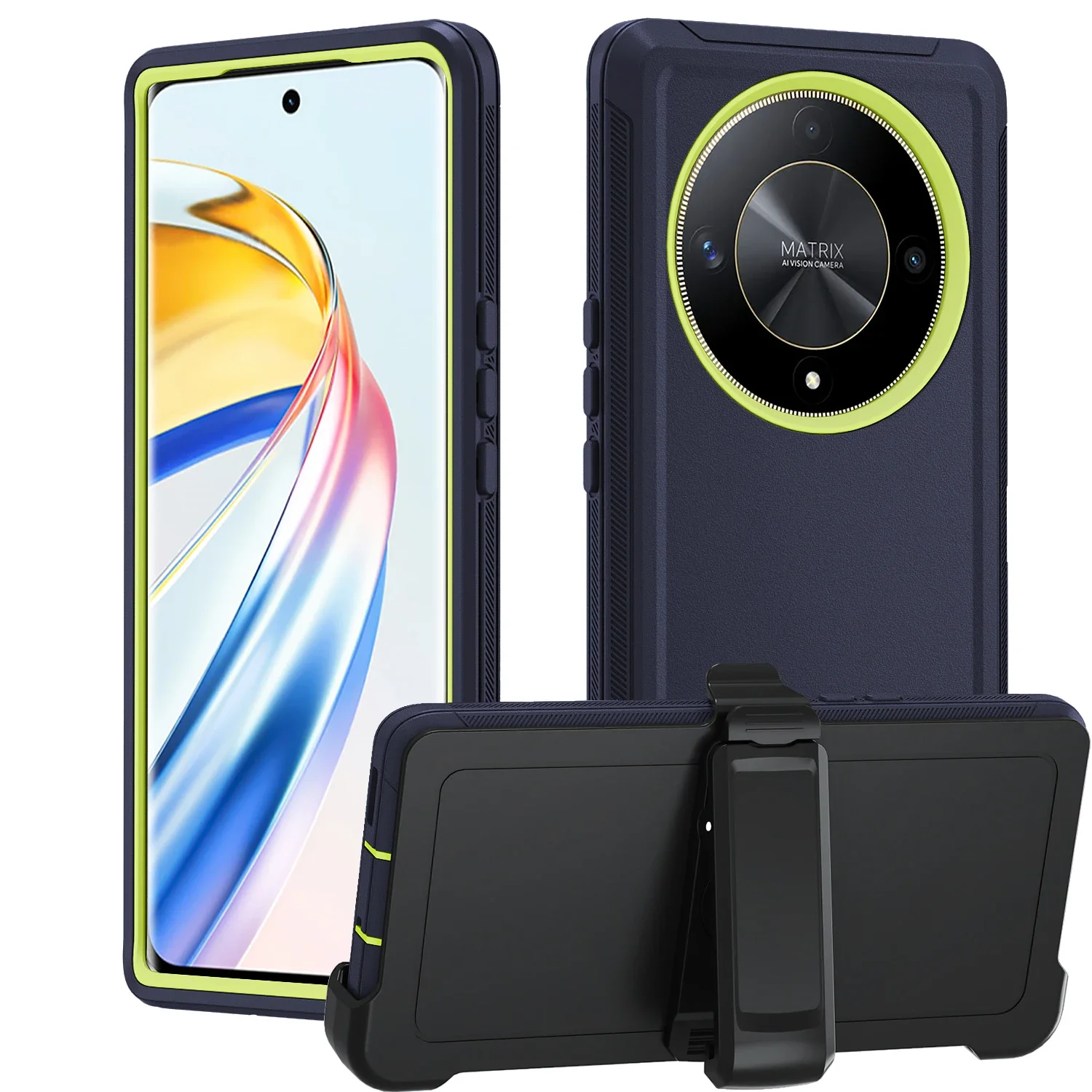 Premium 3-in-1 Protective Armor Box Case with Belt Clip