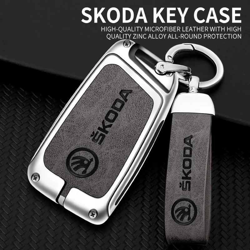Car Key Fob Cover Case Protect Shell Holder Set For Skoda Octavia Rapid