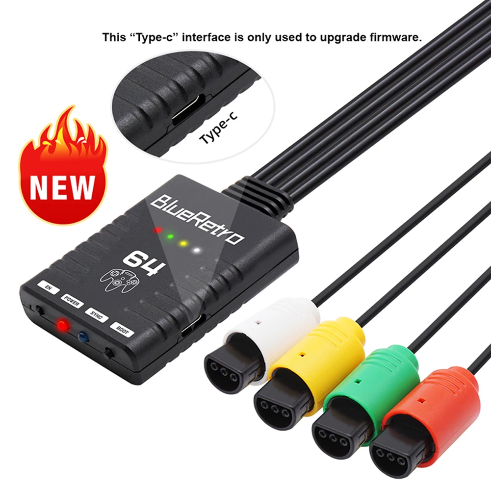 BlueRetro Wireless Game Controllers Adapter For N64 Console Compatible with PS3 PS4 PS5 Switch