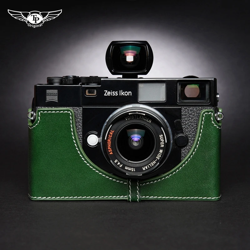 Design Per Zeiss Ikon Zm Sw Fotocamera Fatta A Mano In Vera Pelle Fotocamera Mezza Custodia Cover Bag