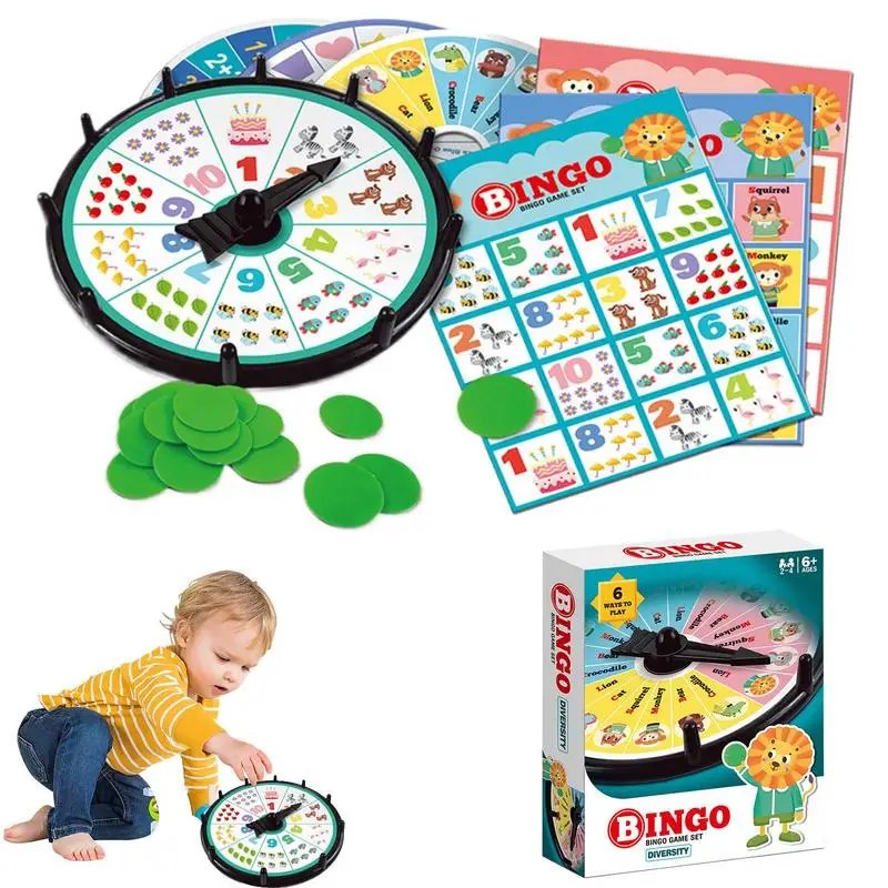 Party Bingo Games Family Bingo Game For Adults And Kids Counting And Matching Skills Games Fun Family Reusable For
